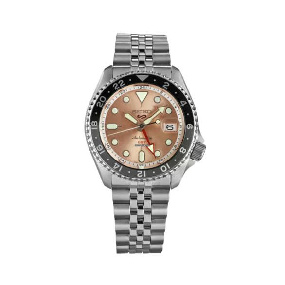Seiko 5 Sports GMT Salmon Dial Asia Limited Edition Automatic Watch SSK043K1-0