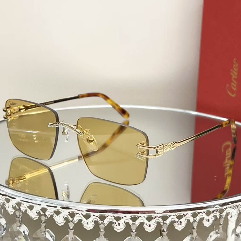 Cartier Golden Luxury Sunglasses-0