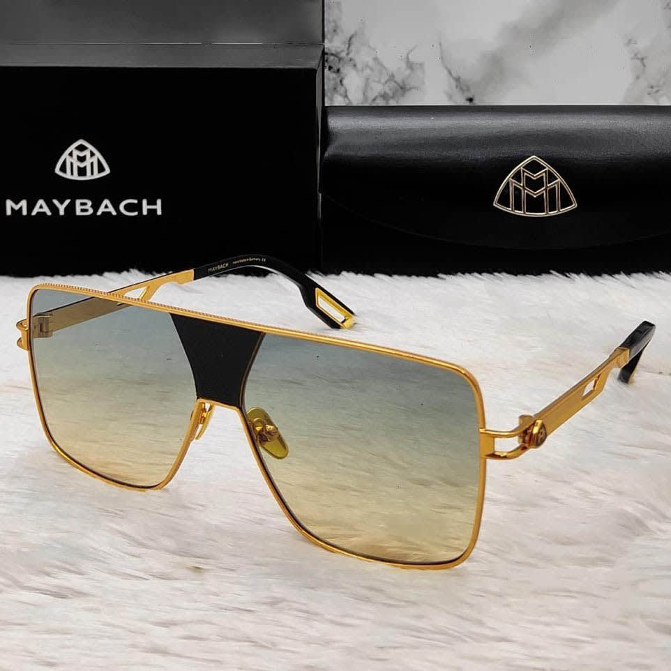 Maybach Golden & Blue Luxury Sunglasses-0