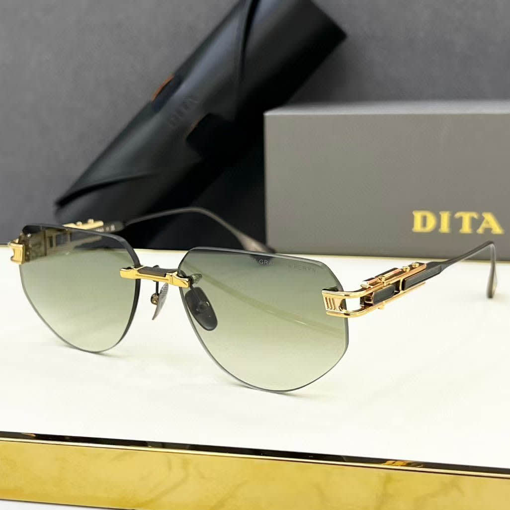 Dita Golden & Green Premium Quality Sunglasses-0