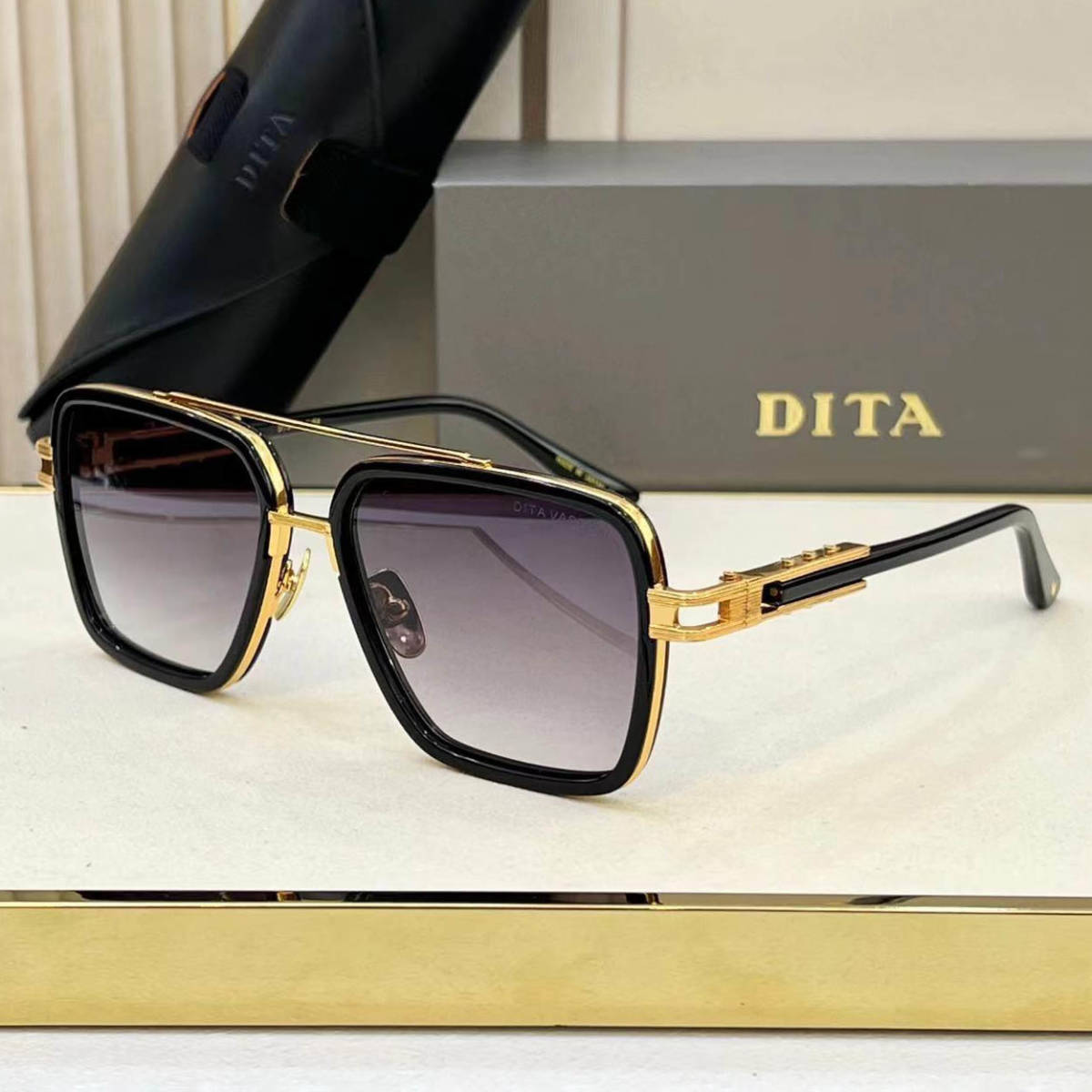 Dita Golden & Blue Premium Quality Sunglasses-0