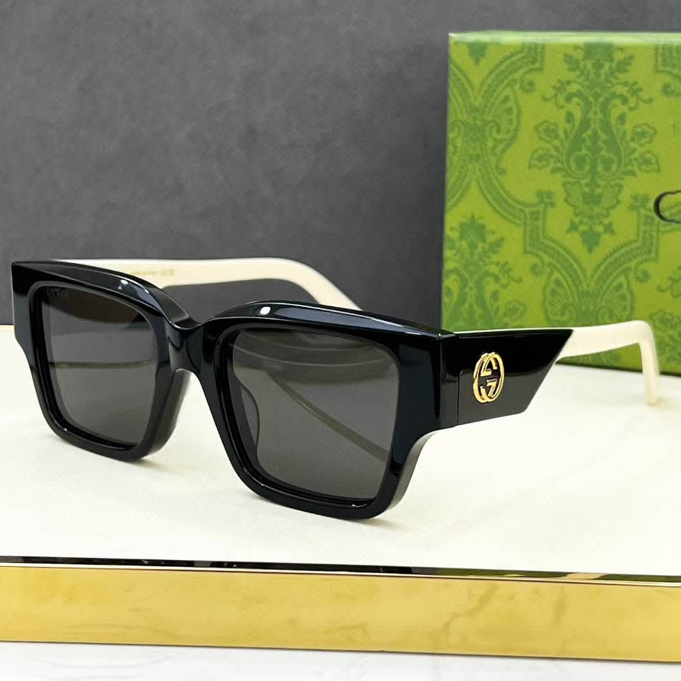 Gucci Black & White Luxury Sunglasses-0