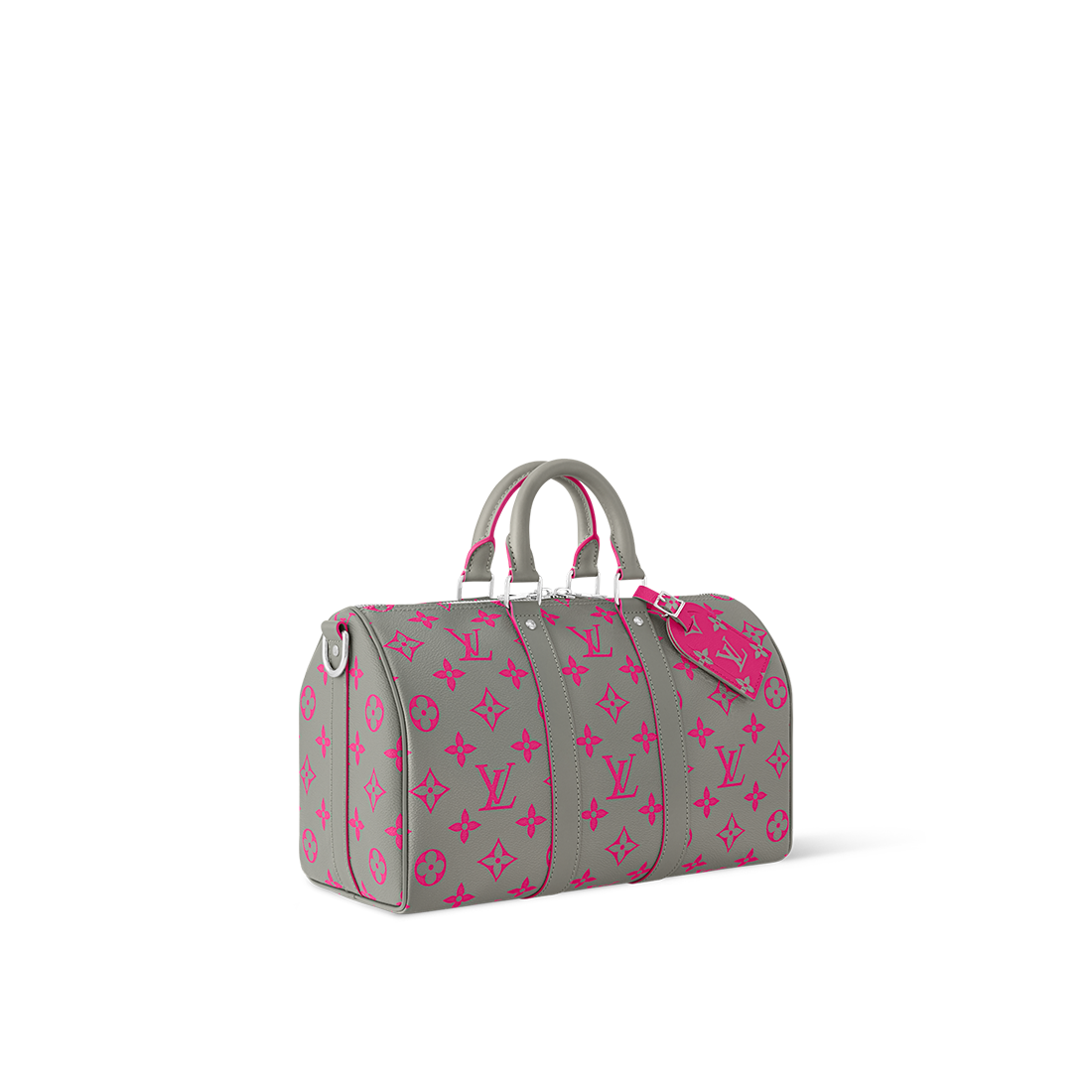 Louis Vuitton Keepall Bandoulière 35 Pink Split Duffle Bag-3