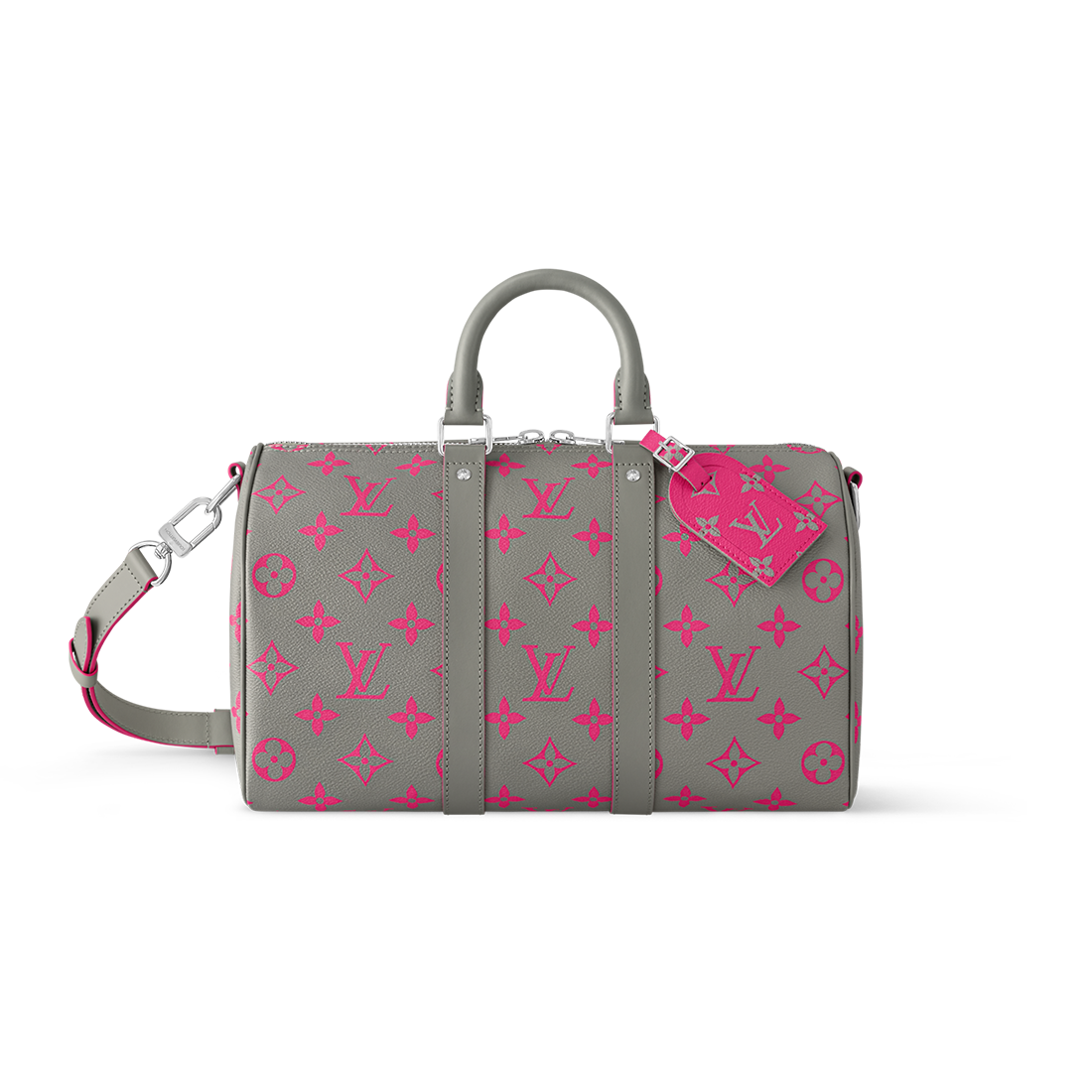 Louis Vuitton Keepall Bandoulière 35 Pink Split Duffle Bag-0