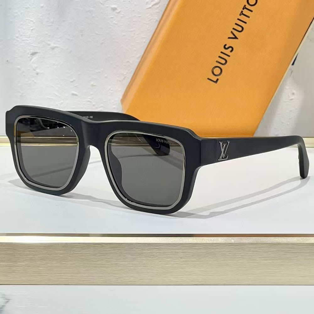 Louis Vuitton Black & Silver Premium Sunglasses-0