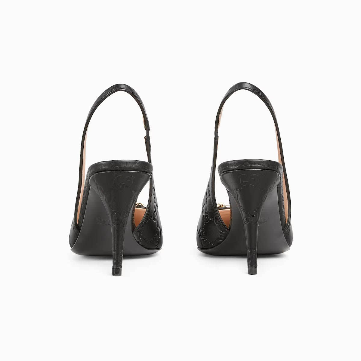 Gucci Black Women's slingback pump with Horsebit Heels Sandals-3
