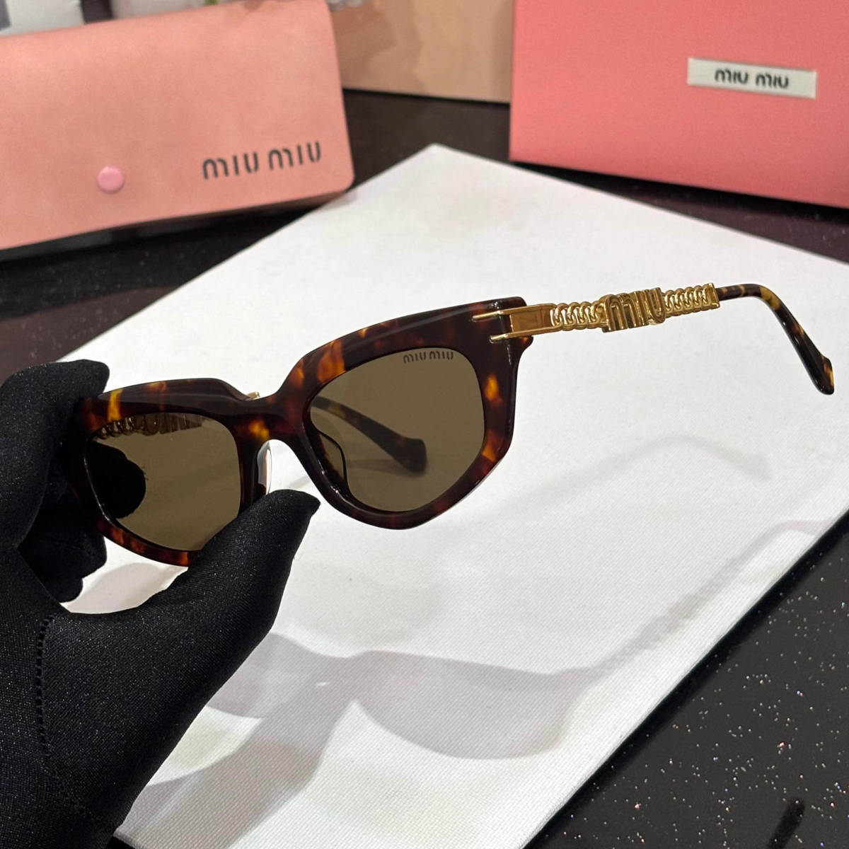 Miu Miu Brown Premium Women's Sunglasses-1