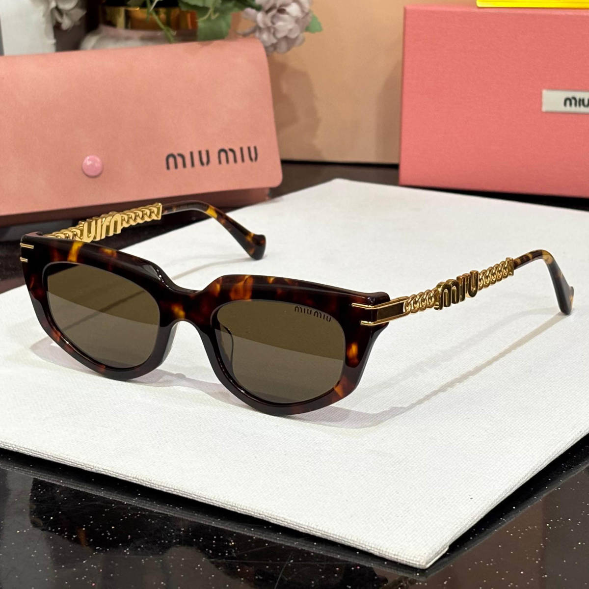 Miu Miu Brown Premium Women's Sunglasses-0