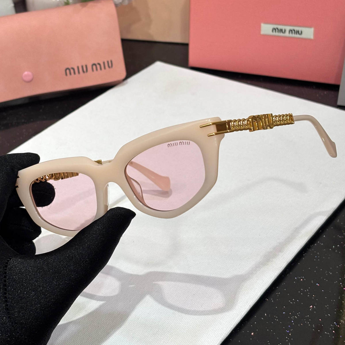 Miu Miu Pink Premium Women's Sunglasses-1