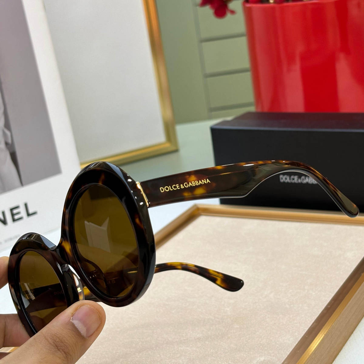 Dolce & Gabbana BrownPremium Women's Sunglasses-1