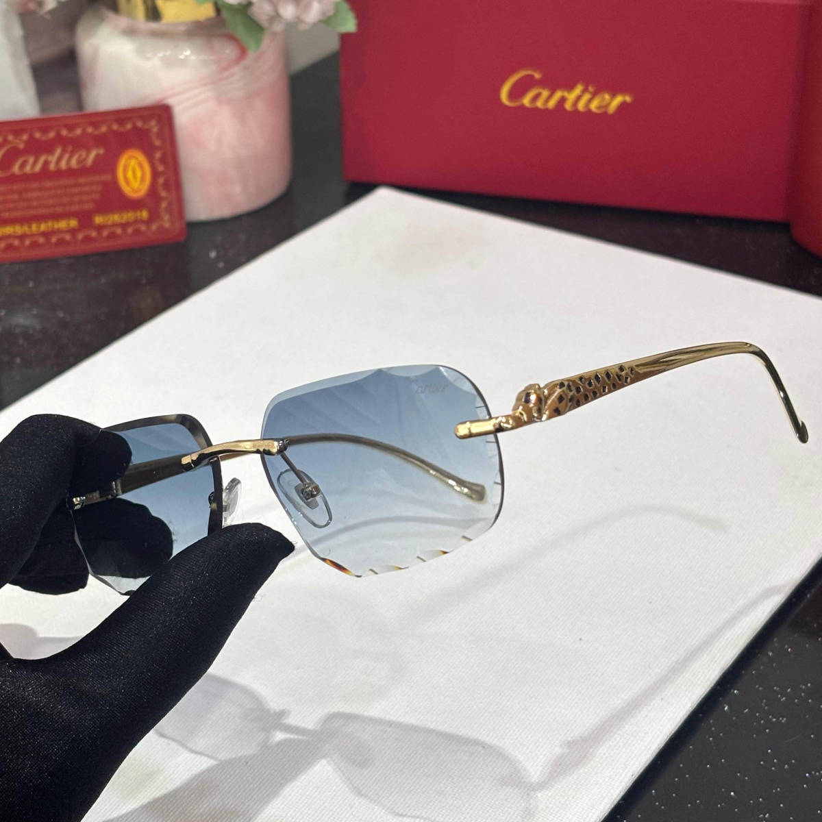 Cartier Blue Luxury Sunglasses-1