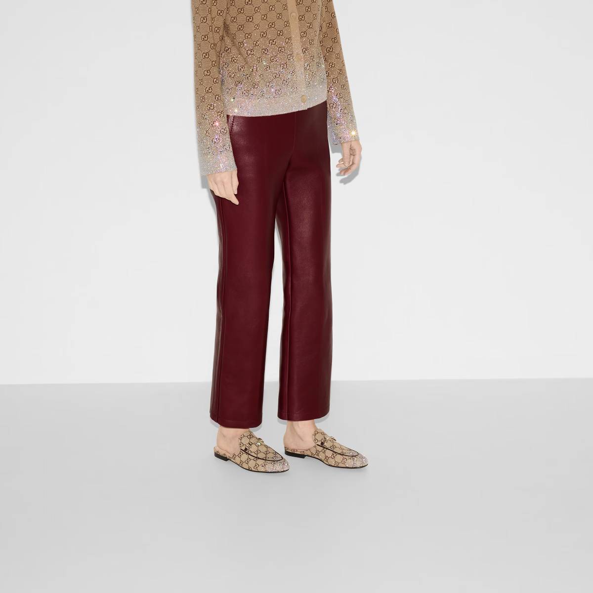 Gucci GG Women's Princetown Flat Sandals with Crystal Horsebit-6