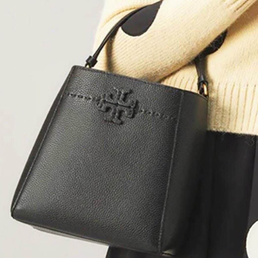 Tory Burch Mcgraw Black Bucket Bag-0