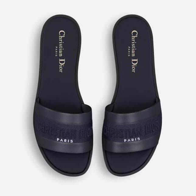 Dior Black Premium Quality Women's Flat Sandals-0