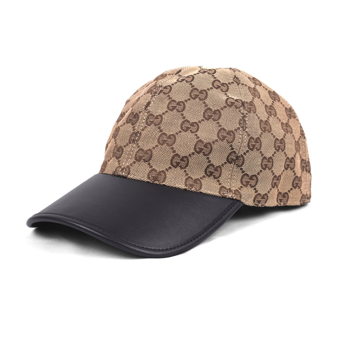 Gucci Embroidered Logo Monogram Brown Premium Cap-0