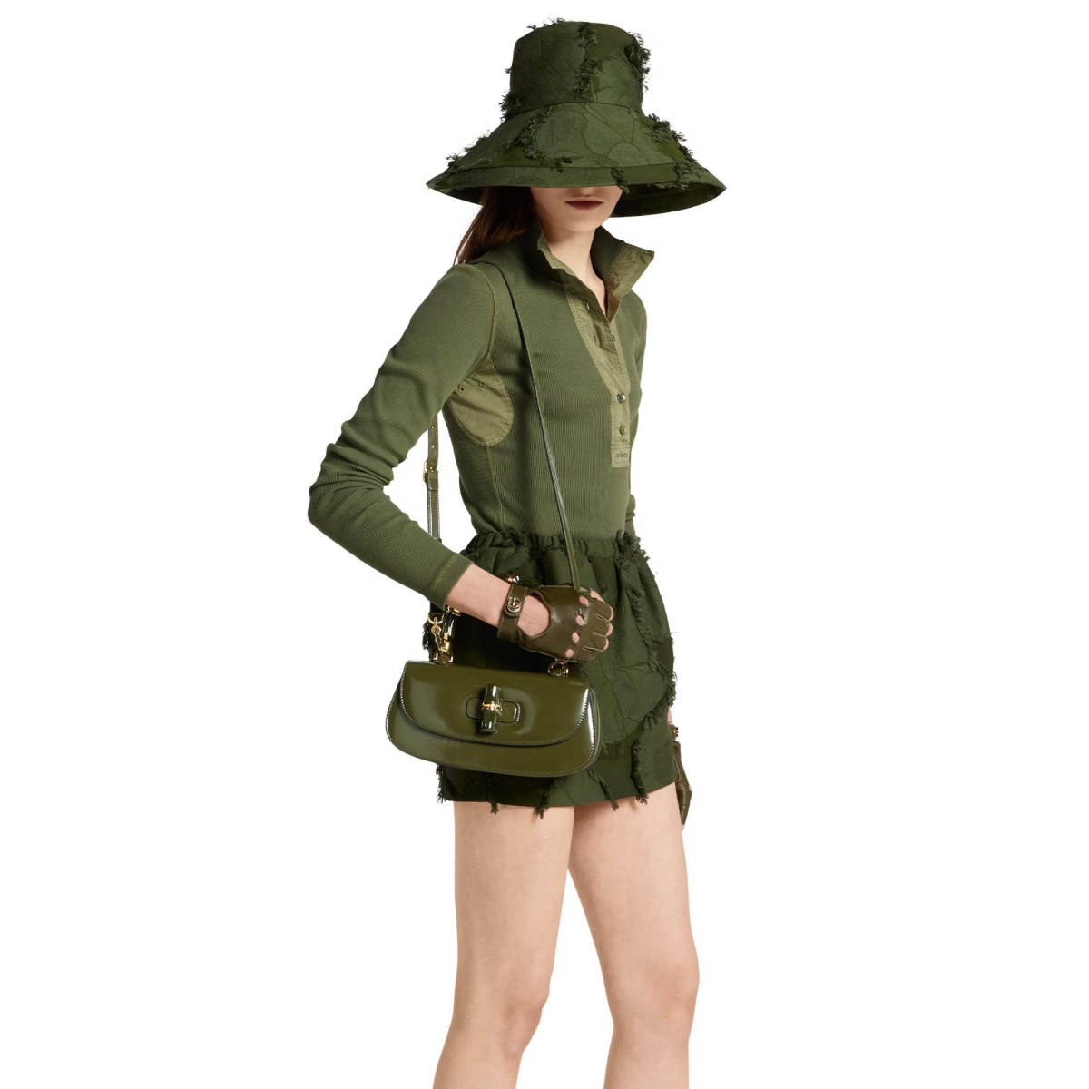 Gucci Diva Bamboo Green Medium Bag-5