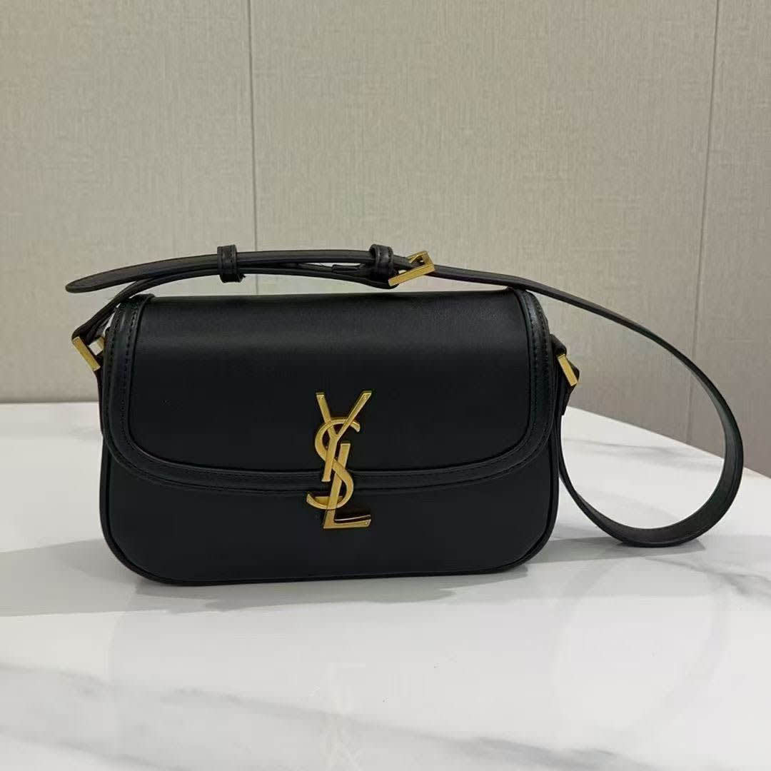 YSL Solferino Black Shoulder Bag-0