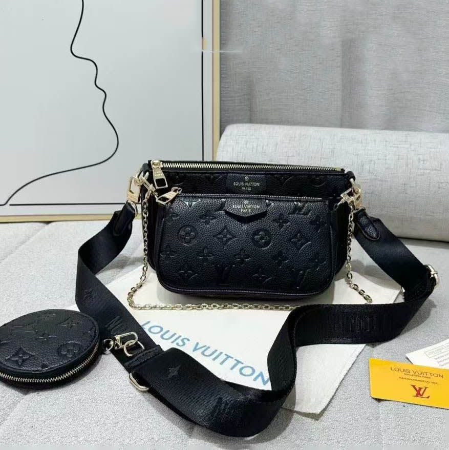 Louis Vuitton Multi Pochette Black Sling Bag-0