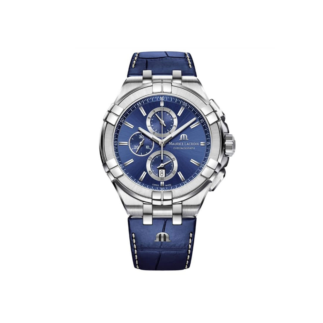 Maurice Lacroix Aikon Quartz Chronograph Analog Blue Dial Color Men's Watch - AI1018-SS001-431-1-0