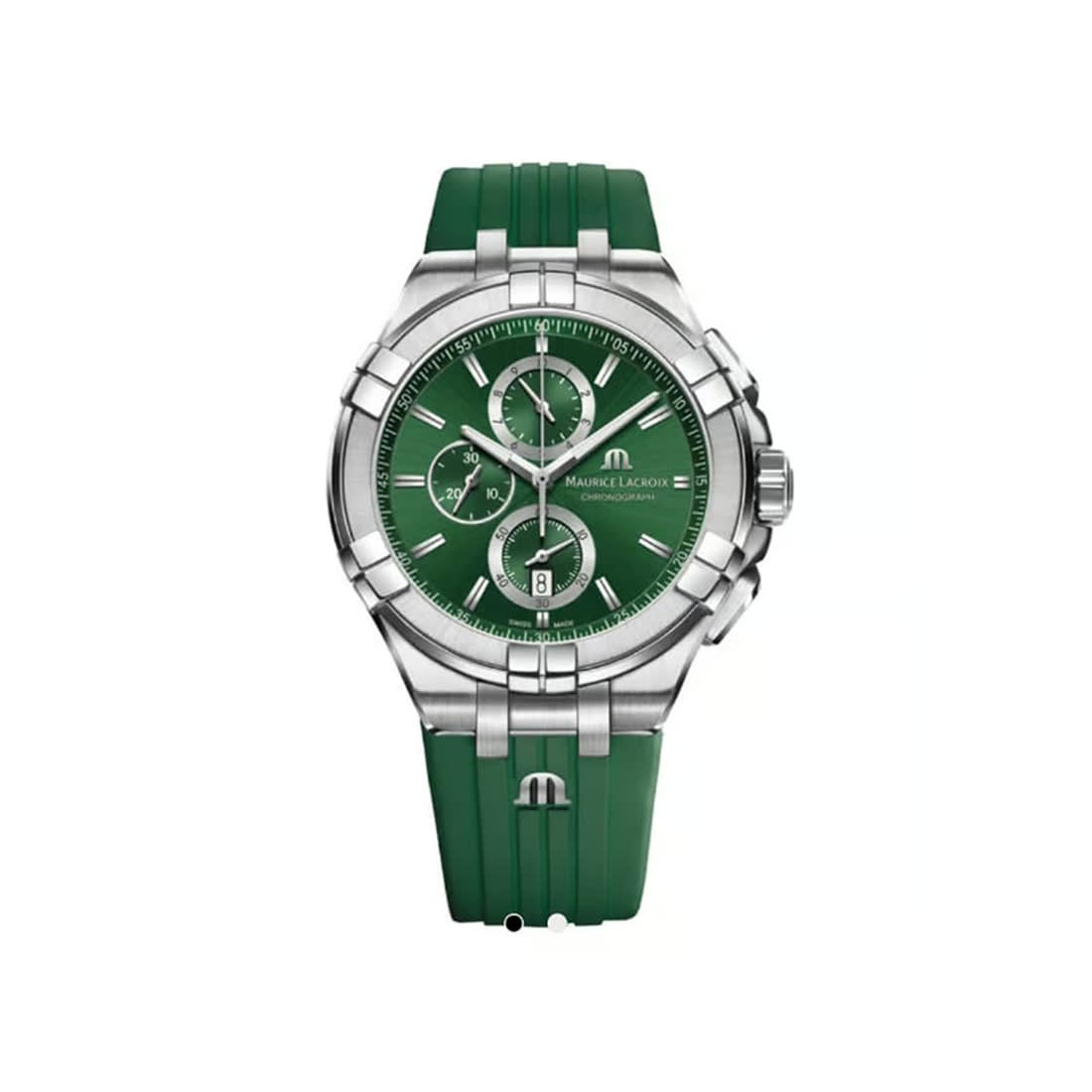 Maurice Lacroix Aikon Quartz Chronograph Analog Green Dial Color Men's Watch - AI1018-SS000-630-5-0