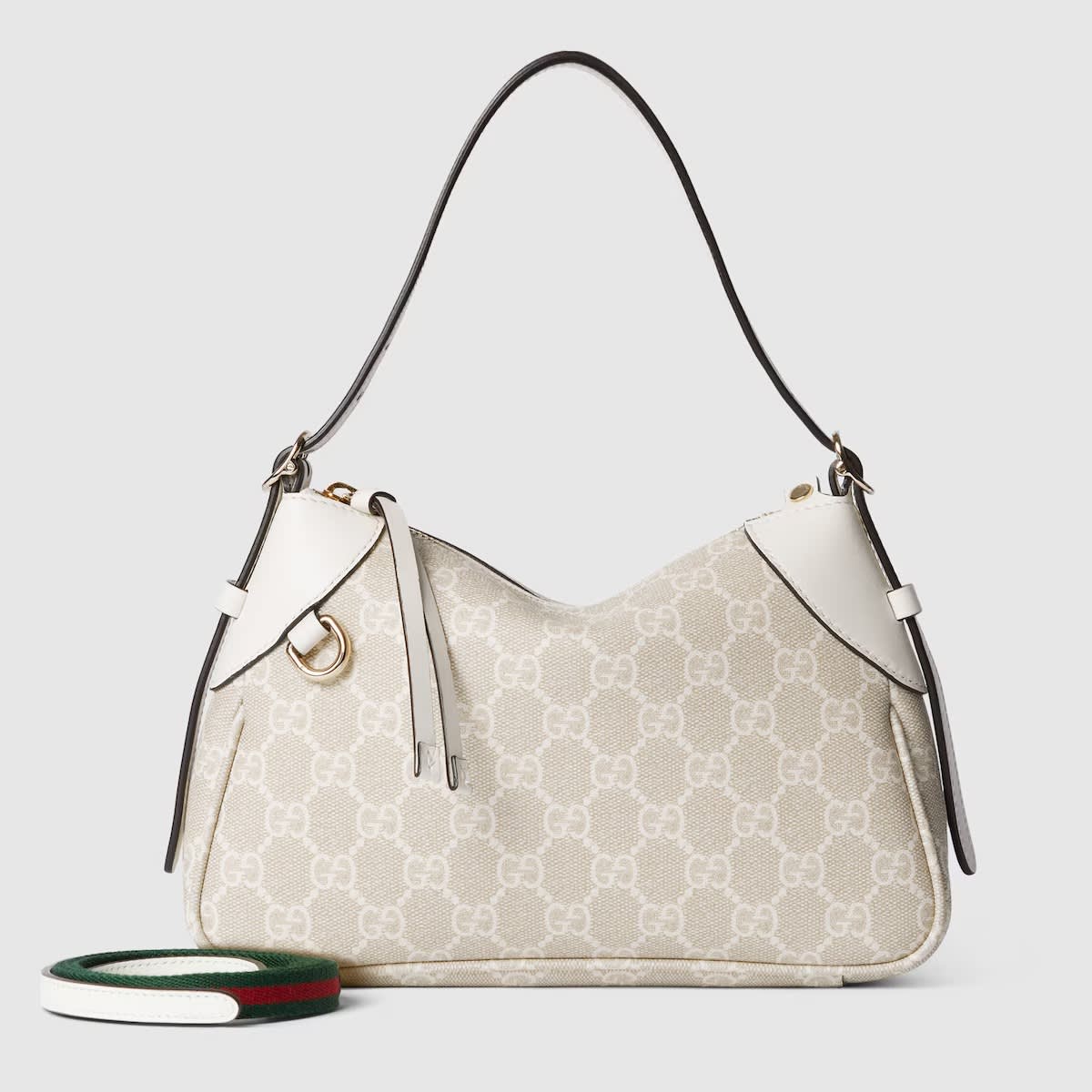 Gucci Emblem Nude Shade With White Contrast Bag With Dog charm-4