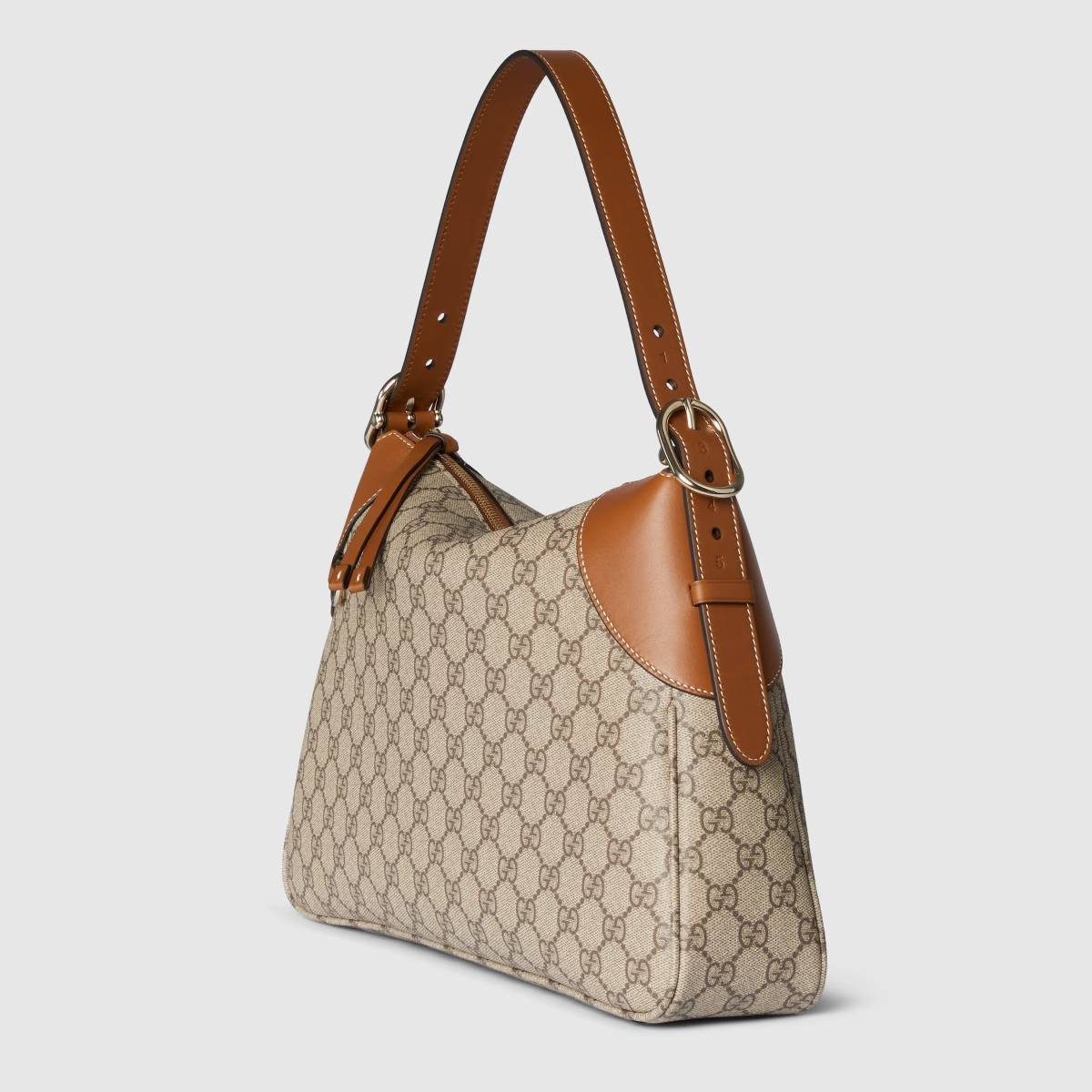 Gucci Emblem Nude Shade With White Contrast Bag-2