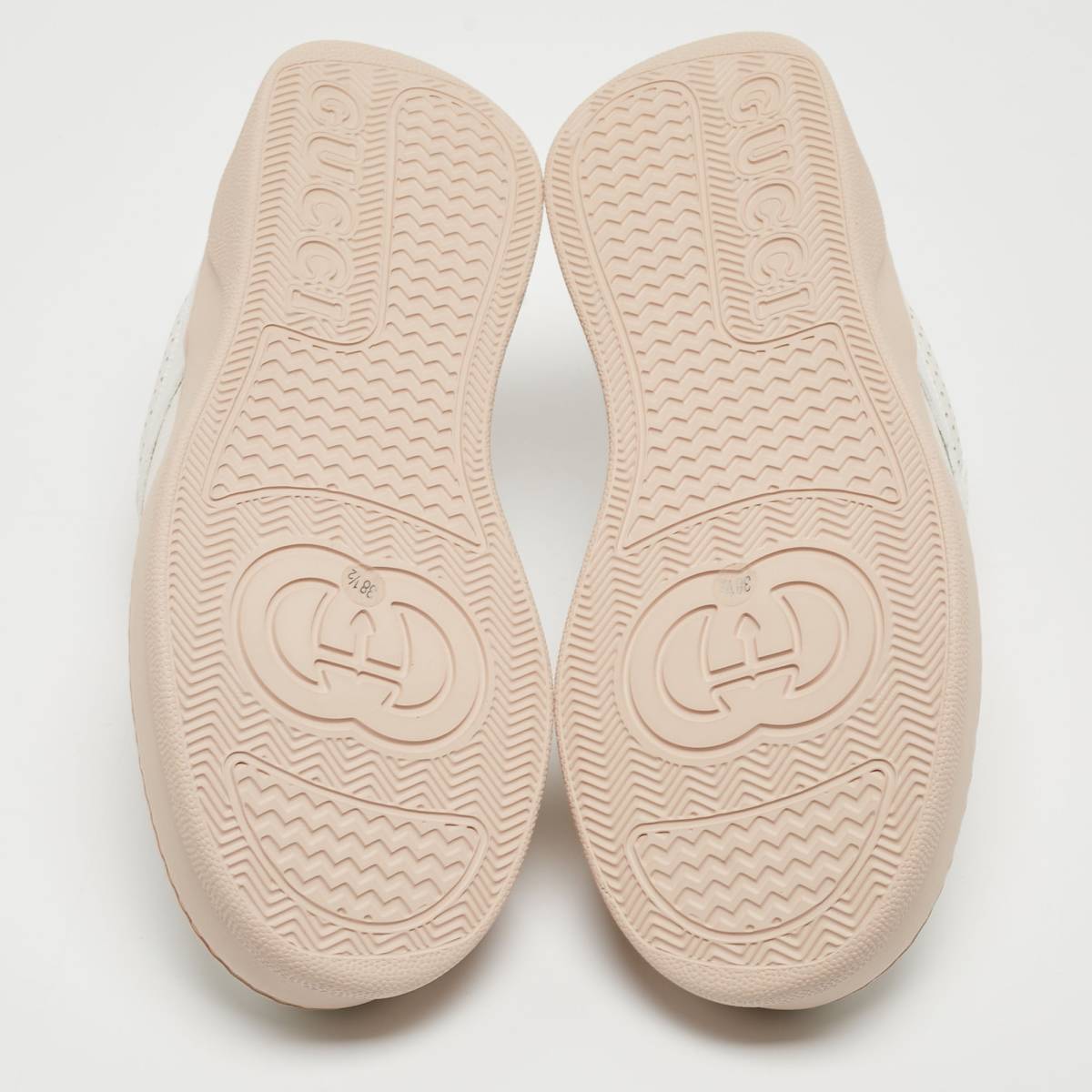 Gucci White GG Embossed Leather Low Top Sneakers-6