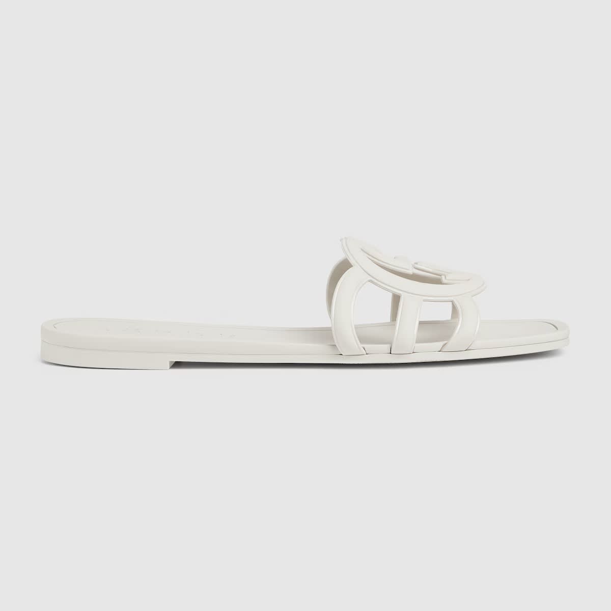 Gucci White Women's Interlocking G slide sandal-0