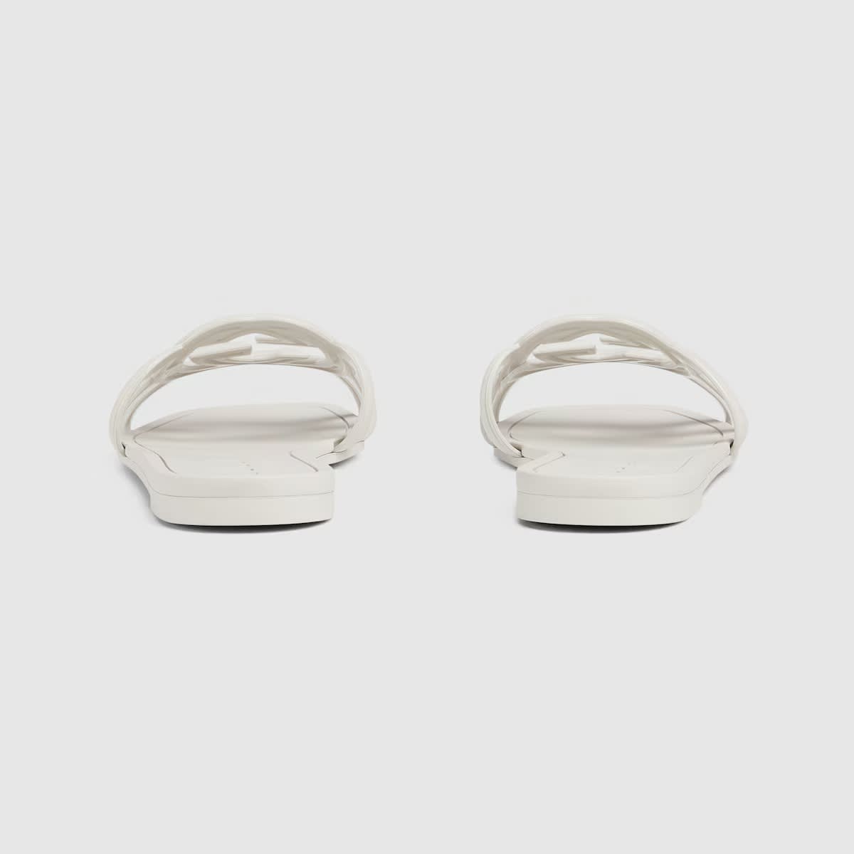 Gucci White Women's Interlocking G slide sandal-4