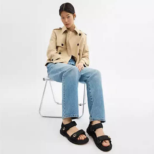 Coach Black Brynn Women's Flat Sandal-5