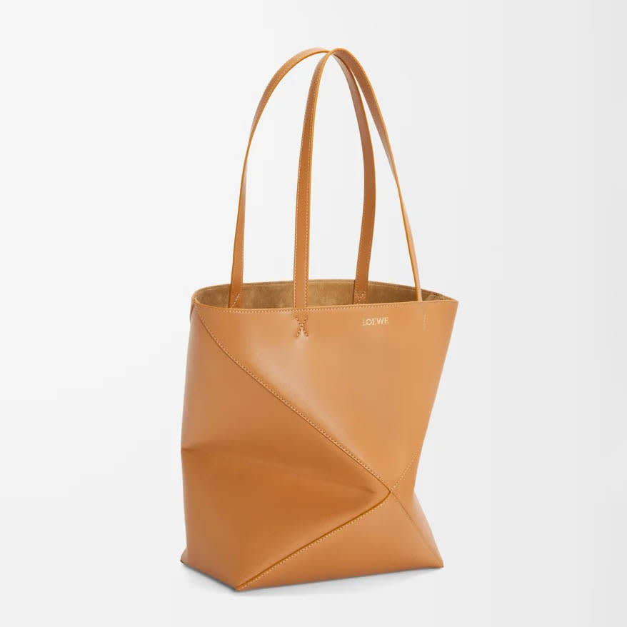 Loewe Puzzle Fold Brown Tote Bag-1