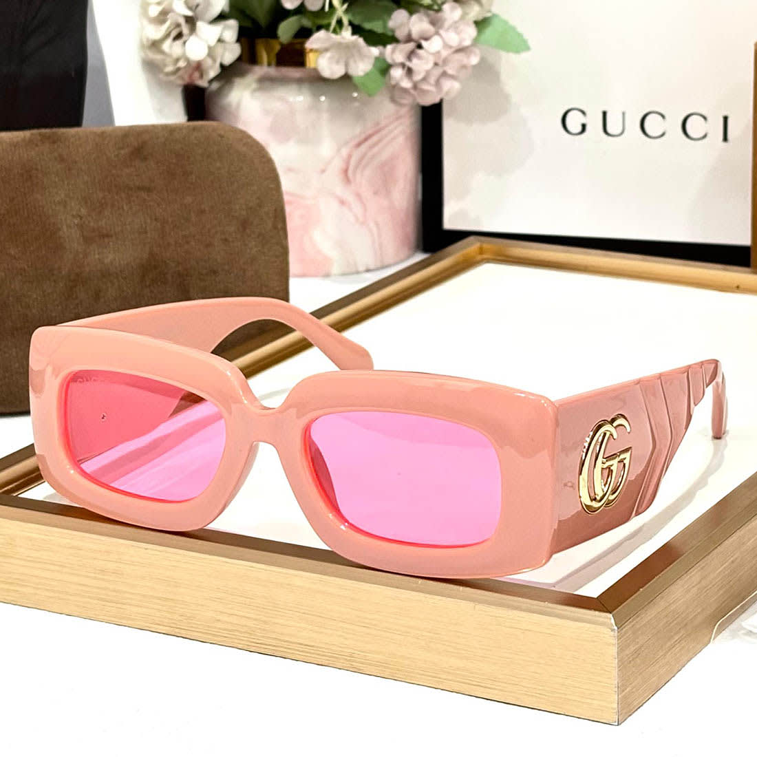 Gucci Pink Premium Women's Sunglasses-0