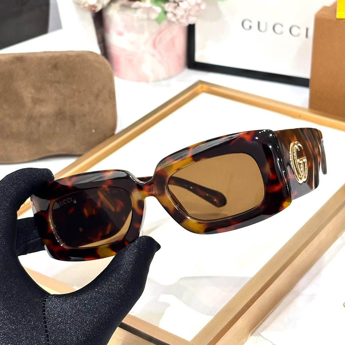 Gucci Brown Premium Women's Sunglasses-1