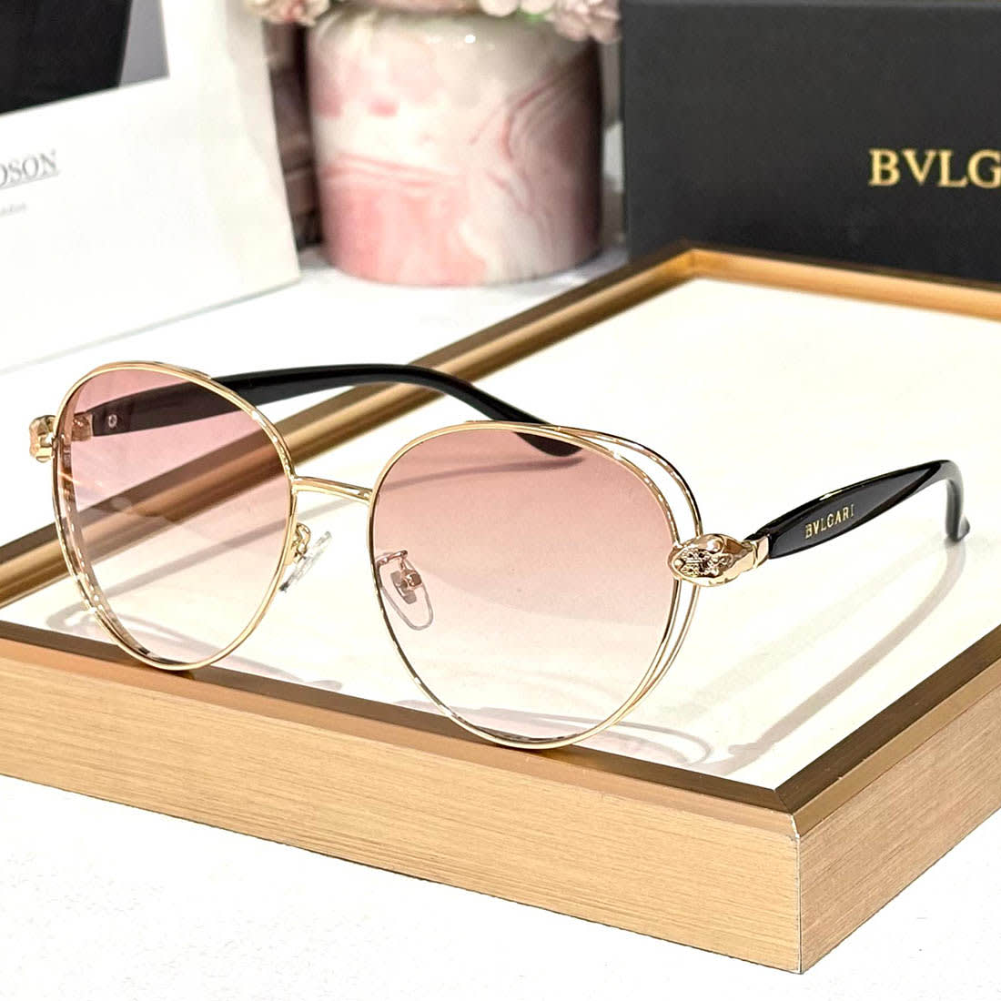 Bvlgari Pink Premium Women's Sunglasses-0