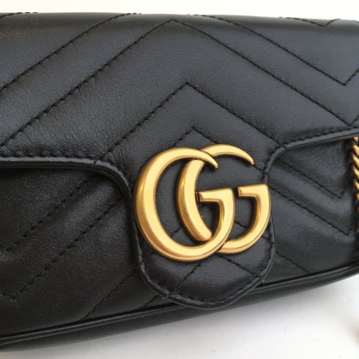 Gucci Black Super Mini Marmont Bag-4