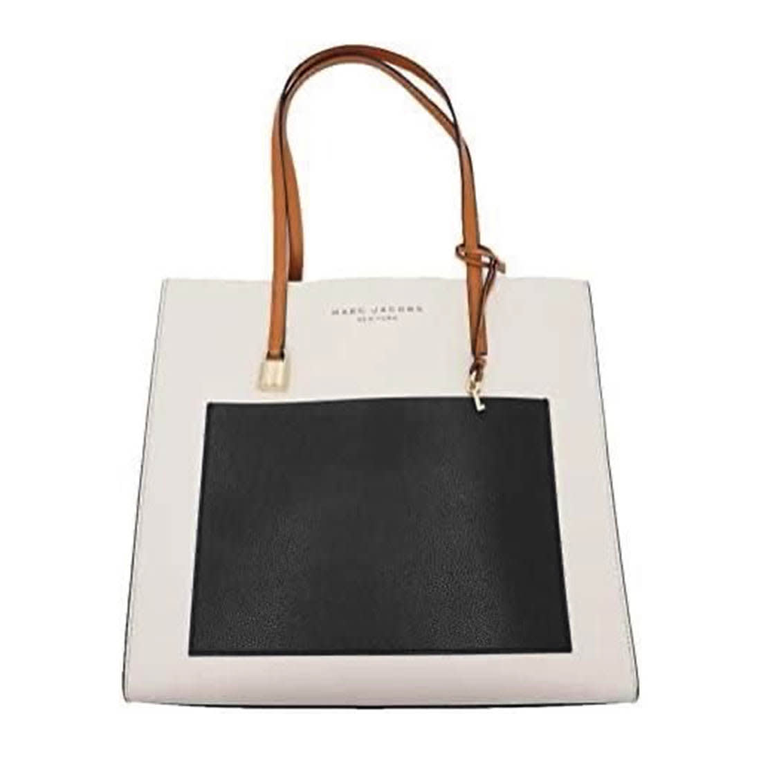 Marc Jacobs Women's Grind Colorblock  White Leather Tote Bag-0