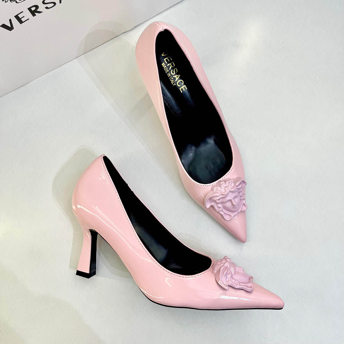 Versace La Medusa Pink Heels Sandles-1