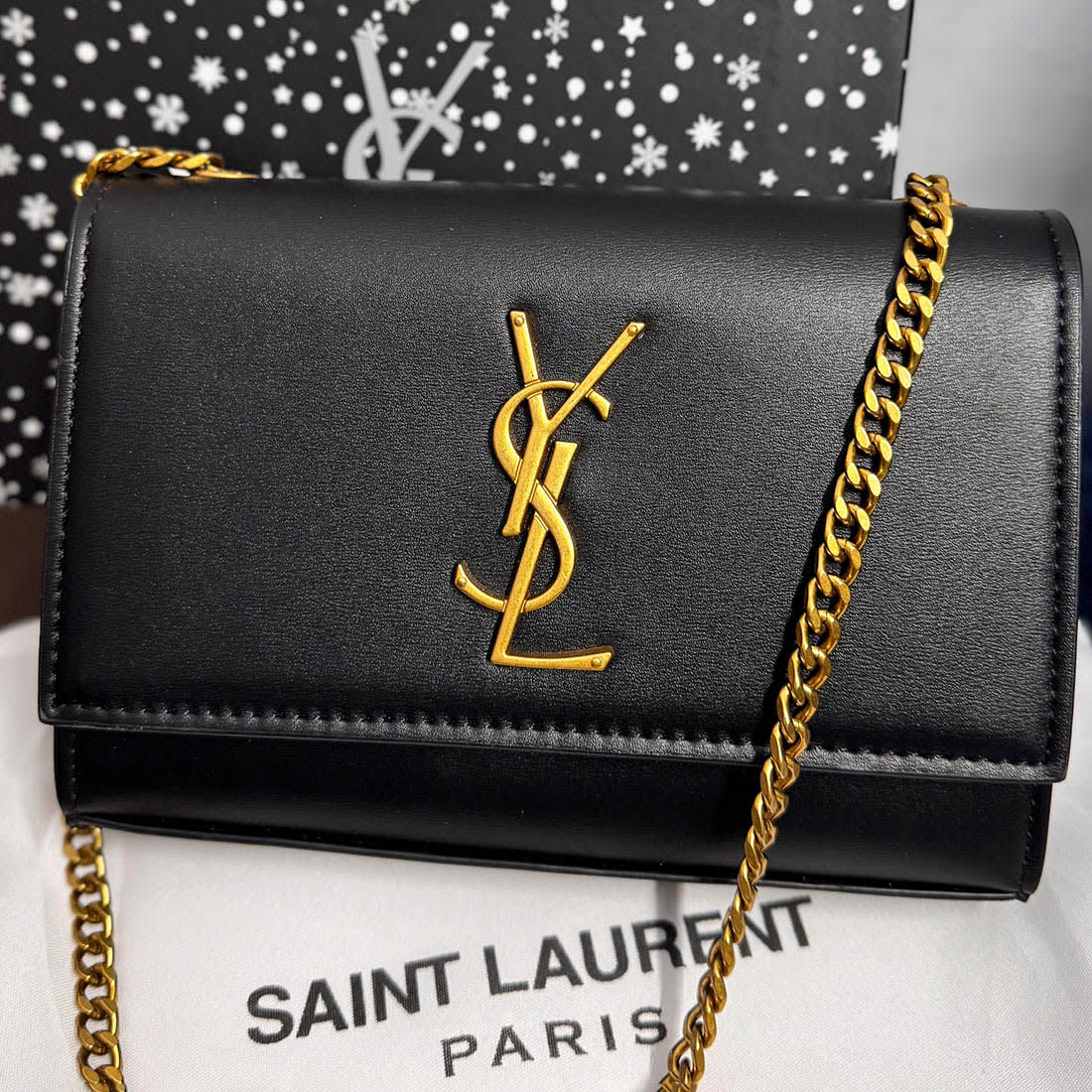 YSL Kate Black Sling Bag-0