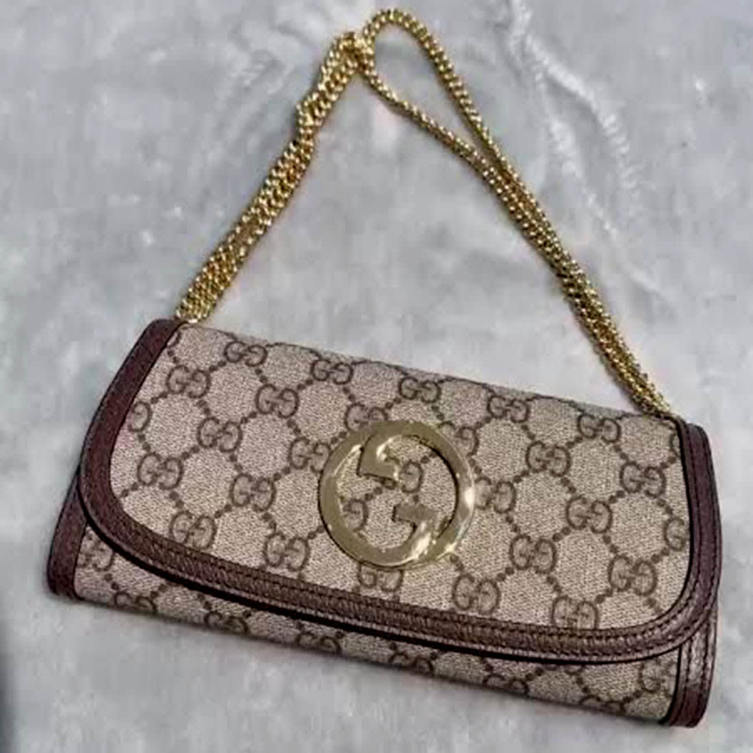 Gucci Blondie Beige Wallet With Long Shoulder Bag-2
