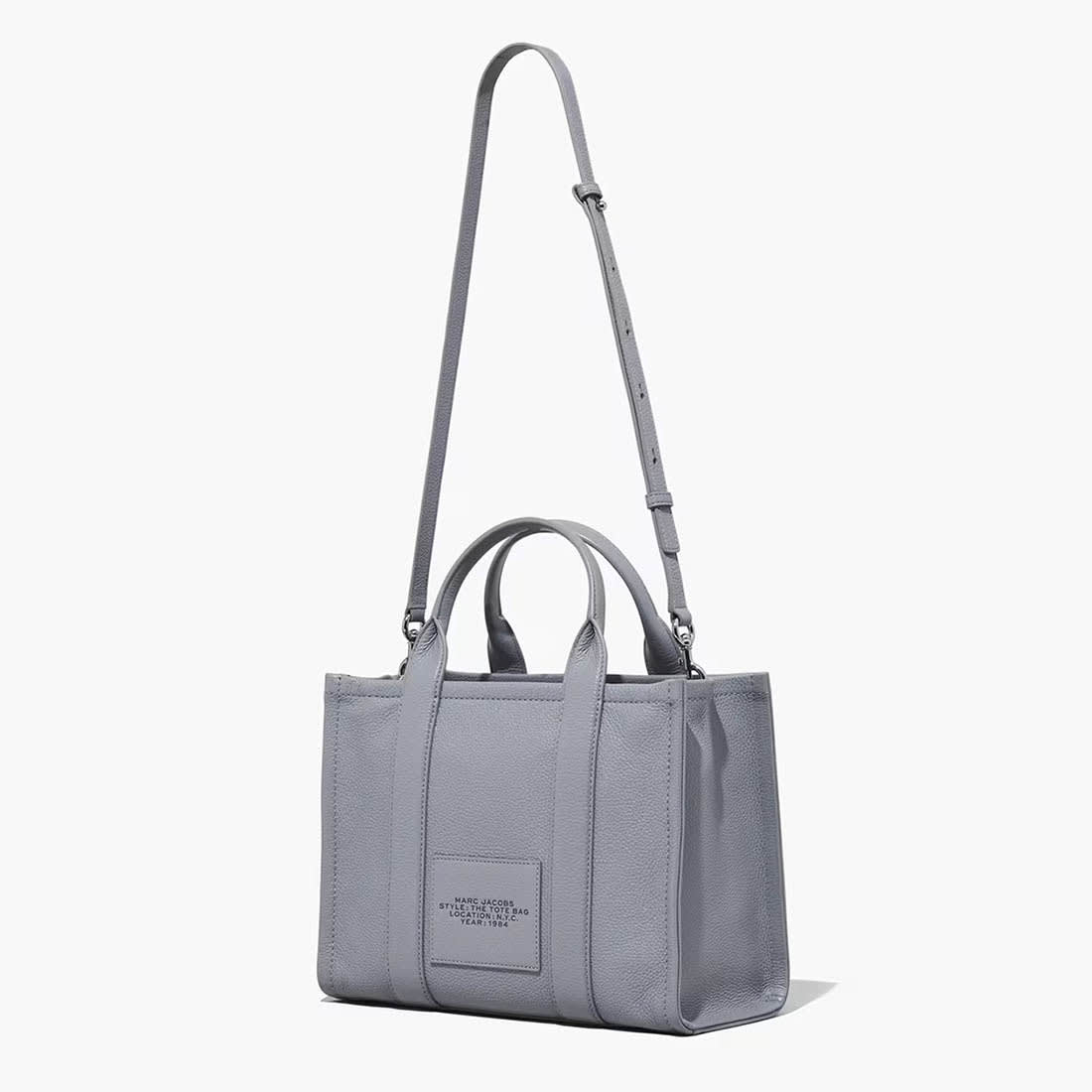 Marc Jacobs Grey Leather Medium Tote Bag-4