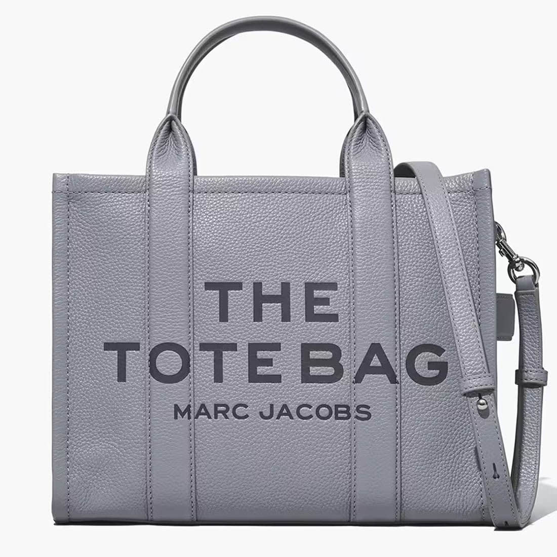 Marc Jacobs Grey Leather Medium Tote Bag-0