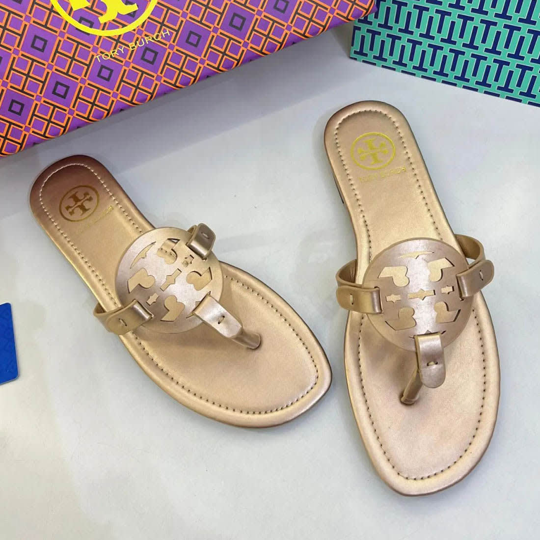 Tory Burch Miller Beige Flat Sandal-0
