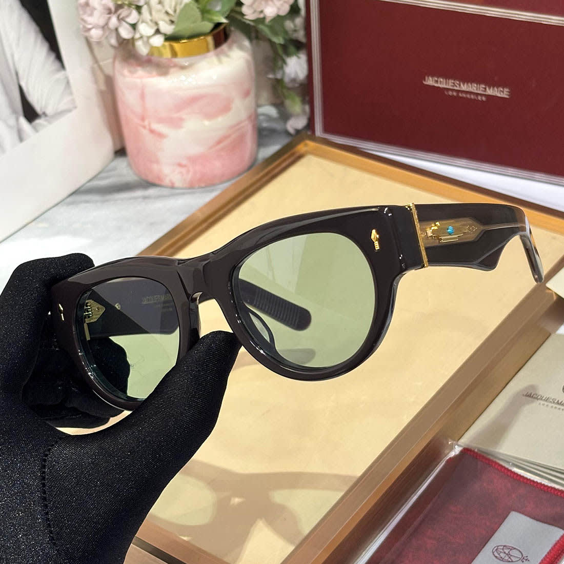 Jacques Marie Mage Last Frontier Rollingsun Brown Sunglasses-1