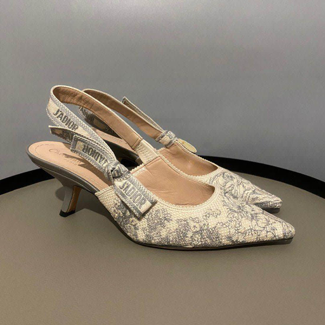 Dior Flower Printed White Premium Quality  Sandals-3