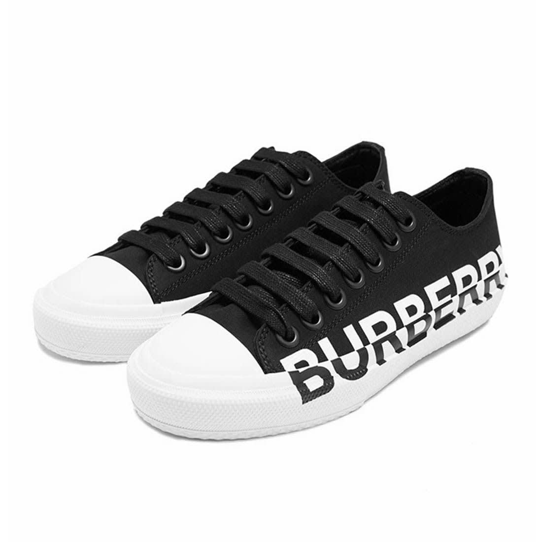 Burberry Logo Print Vintage Black Sneakers-6