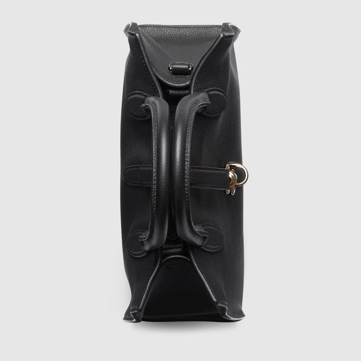 Gucci Hook Closure Black Tote Bag-4