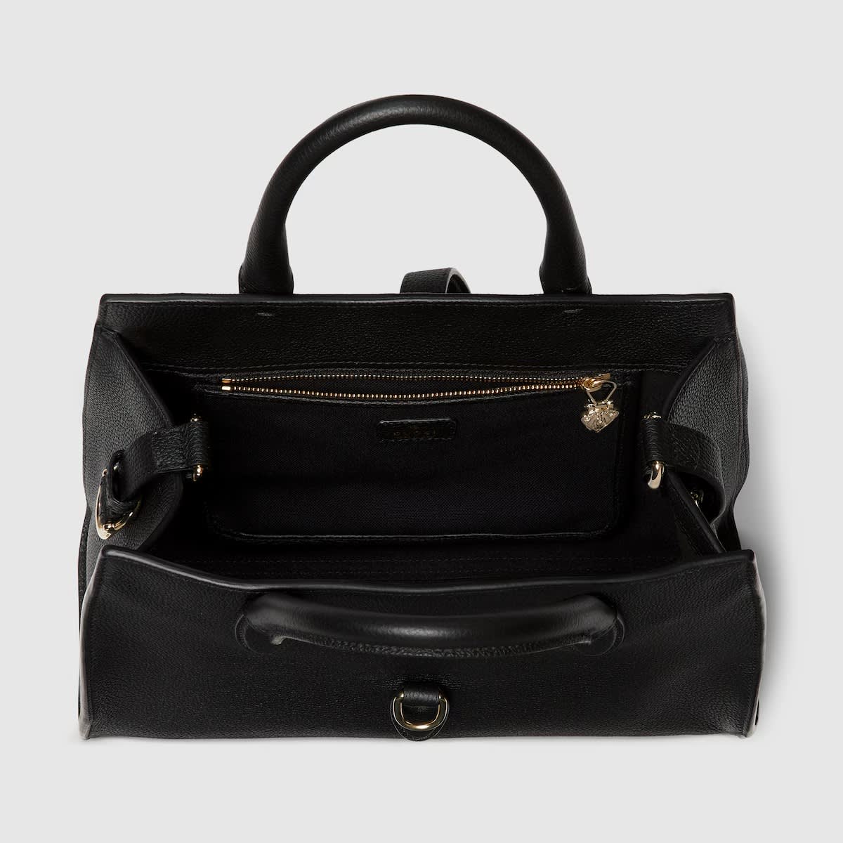 Gucci Hook Closure Black Tote Bag-3