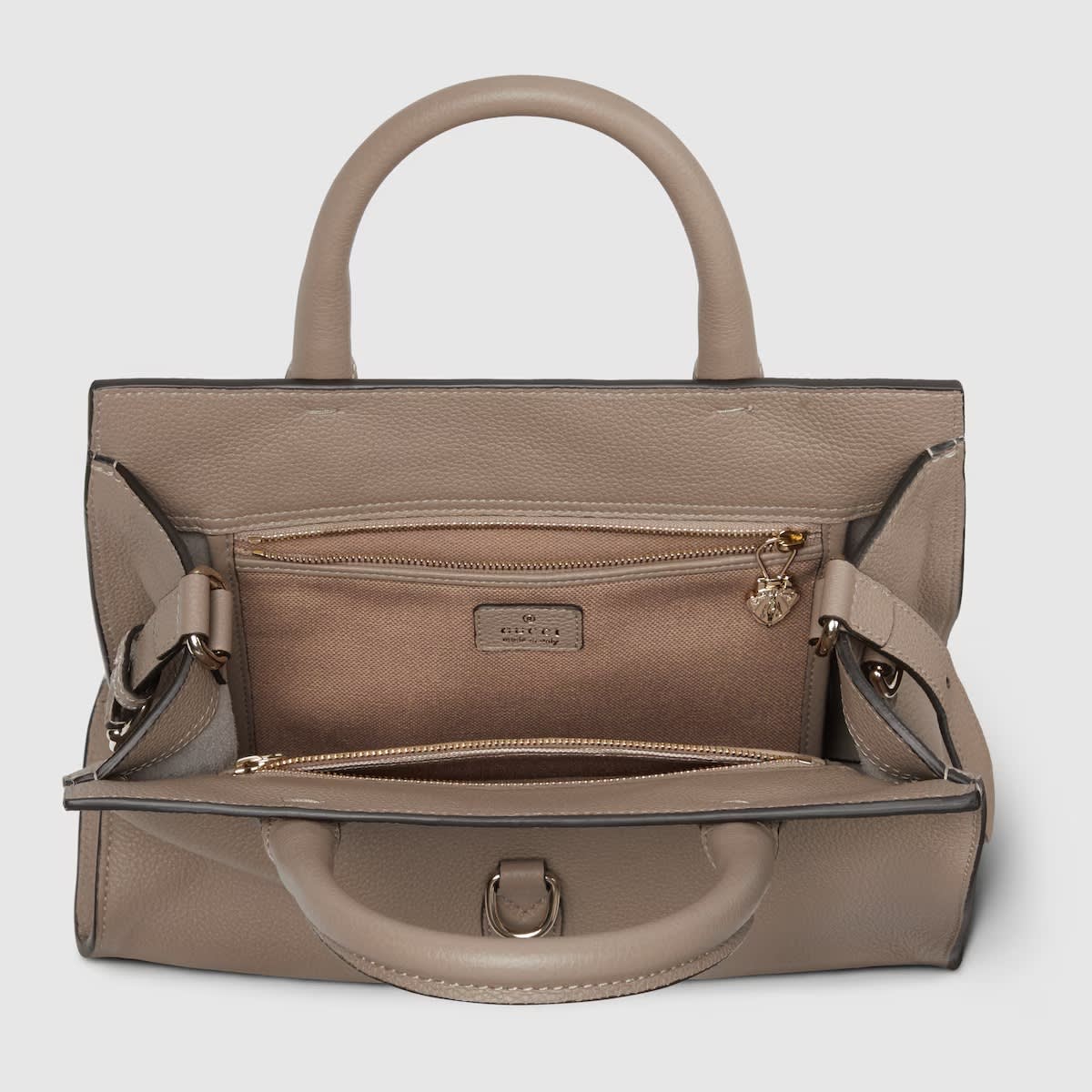 Gucci Hook Closure Beige Tote Bag-2