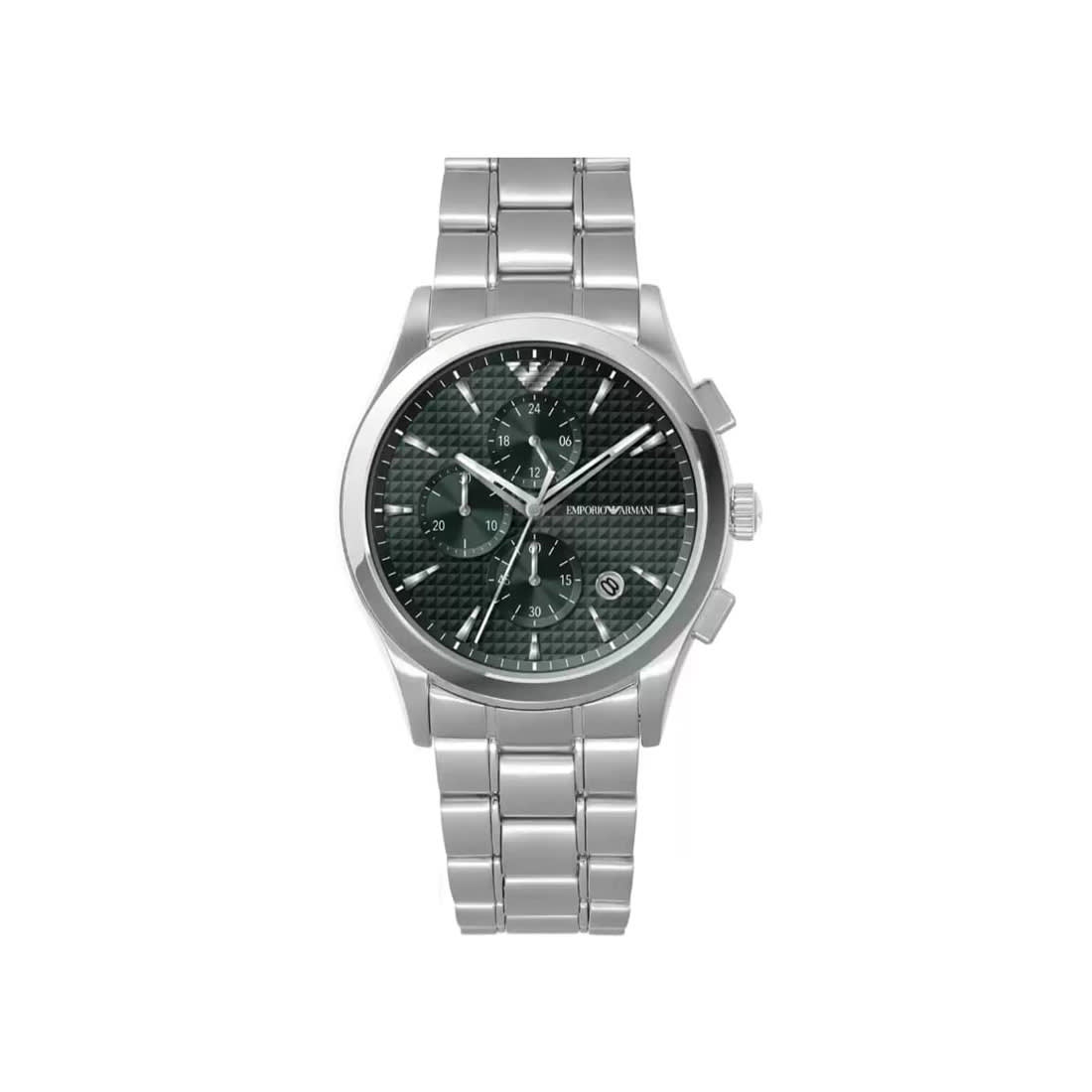 Emporio Armani Men Textured Analogue Chronograph Automatic Solar Powered Watch AR11529-0