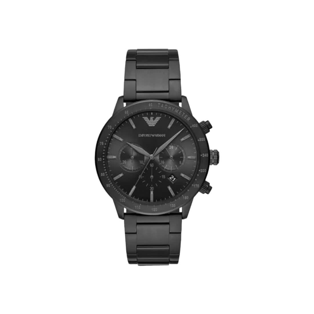 Emporio Armani Black Mario Chronograph Watch for Men AR11242-0
